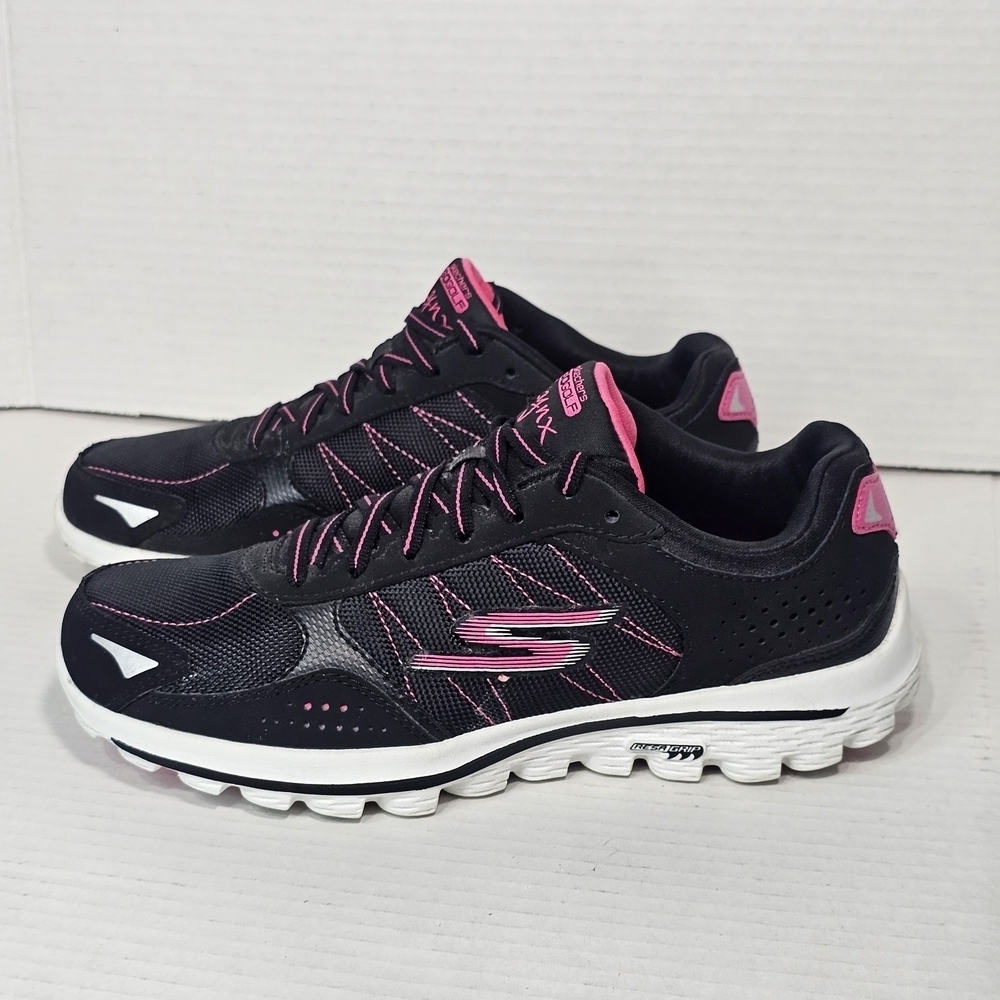 Skechers Gogolf Lynx Shoes Women's Size 6 Black/ Pink Used Excellent Condition